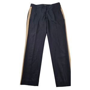 Talbots signature straight wool pants sz 8 EUC brown sd stripe career business
